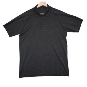 Lululemon Men's Black Polo Shirt – Size Medium (Approx.)